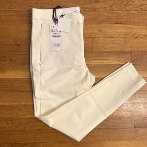Zara Men's Off-White Dress Pants Zipper Bottom Brand New !